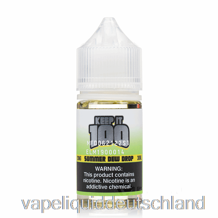 Sommertautropfen – 100 Salze Behalten – 30 Ml 30 Mg Vape-Flüssigkeit